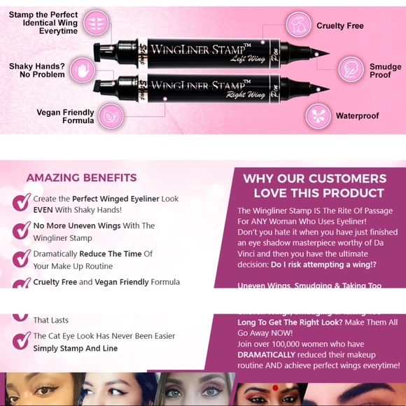 💋2/$20💋 Winged Eyeliner Stamp in Midnight Black - Picture 7 of 7